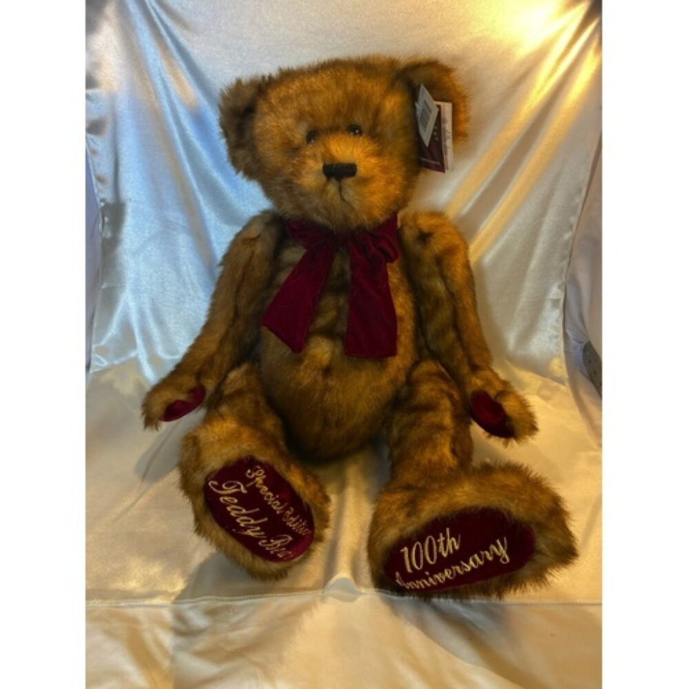 Dandee 100th Anniversary Teddy Bear 30" Special Edition Brown Plush NOS